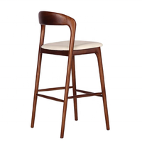 Tabouret de bar en bois moderne pour hôtel et restaurant, chaise de bar, tabouret de bar, chaise haute, chaise de bar loft