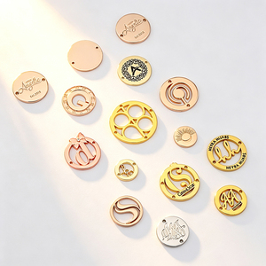 High Quality Custom Metal Brand <b>Labels</b> Own Design Sew-on Metal Logo Tags Private <b>Name</b> Metal Plates for Clothing & Bags - Product Image 3