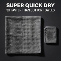 Chiffon de nettoyage en microfibre super absorbant à motif nid d'abeille sans traces pour le detailing automobile et le séchage des voitures