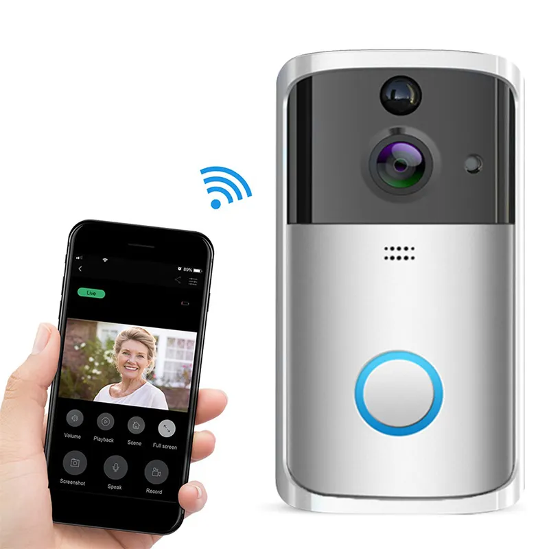 2022 Home Video Smart Wifi Doorbell Wireless Doorbell With Camera Intercom Wireless Ring Doorbell Tuya