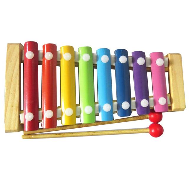 DF918A 8-Keys Wooden Xylophone Musical Instrument Toy for Kids Accessory