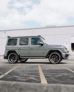 Pour Mercedes W464 G500 G63 Kit de carrosserie en Fiber de carbone G500 G63 amélioré VOS Style diffuseur de lèvre avant Spoiler passage de roue - Product Image 3