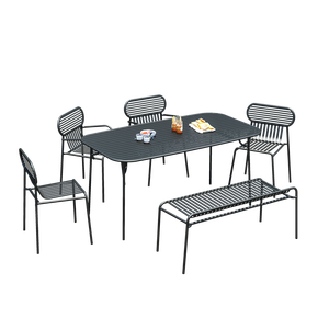 Bắc Âu hiện đại bền sắt ngoài trời Bàn và ghế đặt cho sân và biệt thự sử dụng - Product Image 5