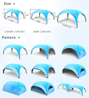 Tente gonflable portable personnalisée de 8x8 m tente Air Doom tentes dôme araignée pour activités en plein air et salons de l'auto pour événements