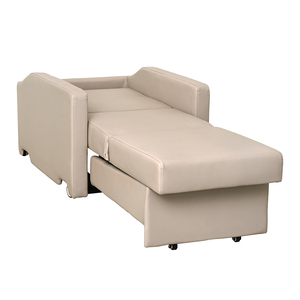 SKE001-16 Comfortable Hospital Leather Adjustable Sleep <strong>Medical</strong> Attendant <strong>Sofa</strong> with Wheels - Product Image 3