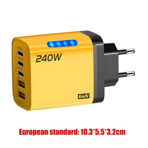 ที่ชาร์จเร็ว USB <span class=keywords><strong>C</strong></span> หลายพอร์ต120วัตต์กำลังไฟสูงมี5พอร์ตอะแดปเตอร์ติดผนัง QC30สำหรับโทรศัพท์มือถือแท็บเล็ตแล็ปท็อปปลั๊ก EU US UK - Product Image 6