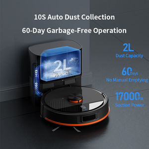 Robot de Limpieza de Pisos Eléctrico Inteligente con Control Remoto, Aspiradora Automática para el Hogar, Navegación Inteligente, Limpieza en Seco y Húmedo - Product Image 3