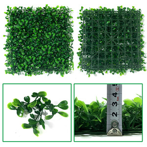 Milan <b>Artificial</b> Plant Wall 25cm X 25cm High Simulation Leaves Indoor Decorative Greenery - Product Image 4