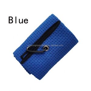 Serviette de golf personnalisée en microfibre de polyester tricotée par sublimation, couleur gaufrée, écologique, séchage rapide, antimicrobienne - Product Image 4