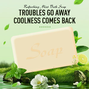 Savon Solide à la Menthe Bio avec Vitamines et Huile de Palme pour Soin Quotidien, Nettoyage en Profondeur, Élimination des Odeurs, Contrôle du Sébum - Product Image 3