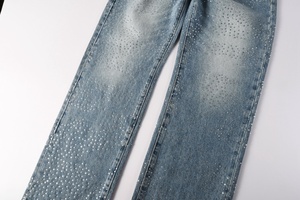 Jeans de Lujo para Hombre, Corte Recto, con Tachuelas y Cristales, Modelo <span class=keywords><strong>Fashion</strong></span> <span class=keywords><strong>Nova</strong></span> - Product Image 4