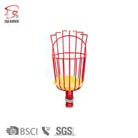 Panier télescopique en acier pour cueilleur de fruits pour verger avec poignée réglable en aluminium