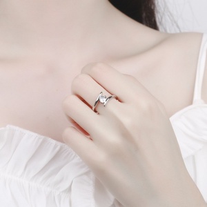 Wholesale Silver Jewelry Women's Stainless Steel Cubic Zirconia Engagement <b>Ring</b> Diamond Wedding <b>Rings</b> - Product Image 4