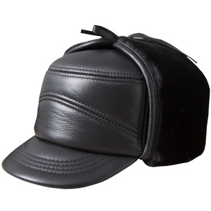 X1754 in vera pelle per paraocchi color <span class=keywords><strong>Peaky</strong></span> cappello caldo camionisti cappello per Casual quotidiano all'aperto e uso di viaggio - Product Image 1