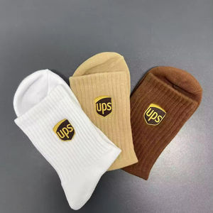 Logo sur mesure hommes femmes équipage lettres chaussettes de rue sport broderie brodé coton chaussettes - Product Image 6