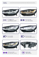 Pour Audi A6C7/PA 2012-2018, modification de l'ensemble de phares, nouveaux phares à LED matriciels haut de gamme, feux de jour 6000 lm 6000K