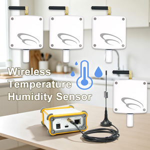 Capteur de température et d'humidité sans fil, enregistreur de données de température et d'humidité, sonde à 4 canaux, Ethernet, thermo-hygromètre en plastique - Product Image 1