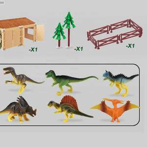 Nature <span class=keywords><strong>monde</strong></span> dinosaure jouets ferme scène éducatif bricolage en plastique maison Animal réaliste dinosaure jouer ensemble jouets - Product Image 3