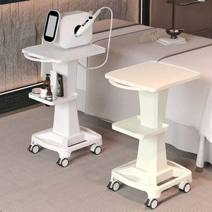 Carrito de Instrumentos para Centro de Belleza, Carrito de ABS para Máquinas de Belleza, Color Blanco y Rosa, para Salón de Belleza y Spa - Product Image 1