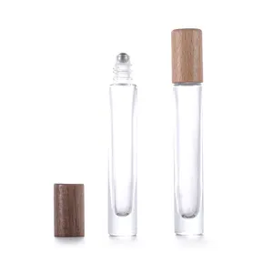 10毫升香水瓶圆形方形木盖卷瓶锡尔姆厚底玻璃瓶