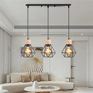 Nordic Industrial Pendant <b>Light</b> Three-Head E26 LED Chandelier For Home Bedroom <b>Dining</b> Room - Product Image 2