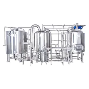 500L Brewery Equipment 2 3 Vessel Brewhouse Beer Brewing Machine Customized Configurations Designed Floor Plan