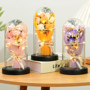 Boîte cadeau pour la Saint-Valentin, la remise des diplômes, Noël, Halloween, <span class=keywords><strong>fleurs</strong></span> <span class=keywords><strong>séchées</strong></span>, <span class=keywords><strong>fleurs</strong></span> éternelles, <span class=keywords><strong>fleurs</strong></span> de savon réalistes, haute qualité, pour la maison - Product Image 4