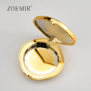 Deluxe vàng kim loại bột trường hợp rỗng Blush bao bì Highlighter trang điểm Palette nhựa bột container - Product Image 3