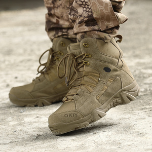 Zapatos de escalada de montaña al aire libre de alta calidad de cuero, <span class=keywords><strong>calzado</strong></span> de senderismo para el desierto, Botas de senderismo impermeables para hombres - Product Image 6