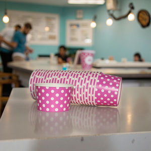 Porte-gobelet en papier artisanal personnalisable de 4oz pour crème glacée pour l'emballage d'usine de nouilles Pizza Hamburgers Aliments pour animaux de compagnie - Product Image 1