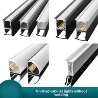 Bande lumineuse LED en aluminium intégrée avec détecteur de mouvement pour armoire, placard, TV, bibliothèque, présentoir