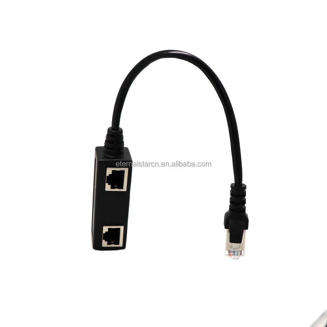 RJ45 Ethernet Network Splitter Adapter PC 1 To 2 Plug Cable Extender Connector E - Foto 9