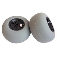 Roues de plage en PU personnalisées de 9 pouces, pneus pour VTT et camping-cars, roues pneumatiques en polyuréthane pour chariots d'extérieur
