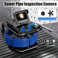 Caméra d'inspection de tuyau d'égout 40M 16GB TF Card DVR IP68 Endoscope industriel de canalisation d'égout avec moniteur 4.3