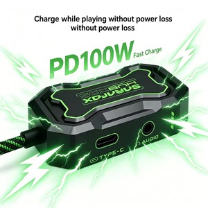 Sarafox <b>USB</b>-<b>C</b> Hub 5in1 <b>Type</b> <b>c</b> to 3.5mm Audio with 1000mbp Rj45 Network and PD100W Charging 3.0 <b>Adapter</b> 3.5MM+RJ45+PD100W - Product Image 6