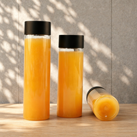 Botol Jus Plastik Food Grade Grosir, Botol Minuman Silinder PET untuk Penyimpanan Susu dan Soda