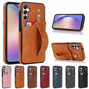 Casing Ponsel Pemegang Dompet Kulit Multi Fungsi untuk Samsung A54 A14 A82 A72 A73 A53 A33 A22 5G A21S A13 A12