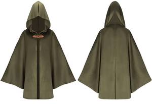 Capas Medievales de Halloween para Adultos, Capa Renacentista con Capucha de Gamuza Vintage para Hombres y Mujeres, Capa Gótica de Bruja - Product Image 3