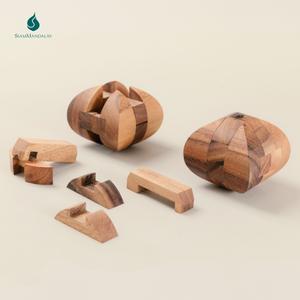 Ascher: Rompecabezas de madera 3D Ascher Interlocking Lotus, juego de lógica intermedio, juguete educativo para niños y adultos - Product Image 4