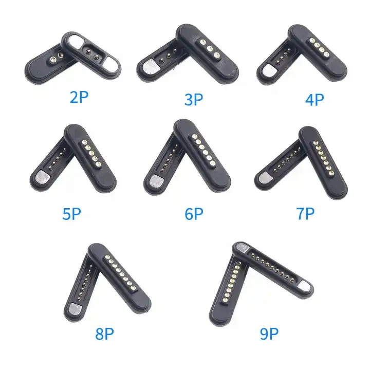 Good Price Strong Force Spring Load Pitch 2.2 Mm Waterproof Male Female 2 3 4 5 6 7 8 9 Pin Magnetic Pogo Pin Connector