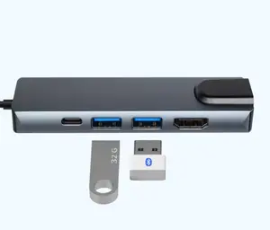 Новинка. Док-станция с двойным HDMI-совместимым 4K двойным монитором USB C адаптер USB 3,0 VGA RJ45 PD для Macbook Pro Type C док-станция USBC