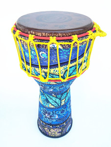 Vente en gros de djembés africains de 8/10 pouces, tambours à main en PVC colorés avec emballage inclus, tambours africains en tissu - Product Image 3