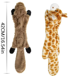 Doppelschichtig Verstärktes Gewebe Langlebiges Niedliches Kauspielzeug ohne Füllung Plüsch Quietschendes Hundespielzeug Weihnachts-Hundespielzeug Plüsch - Product Image 3