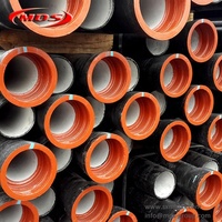 Tuyau en fonte ductile de grand diamètre ISO2531 avec extrémité à raccord pour système d'infrastructure d'alimentation en eau urbaine