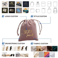 Pochettes à Bijoux Personnalisées avec Logo, Sacs en Velours et Daim à Cordon Coulissant, Emballage Cadeau Professionnel pour YJX