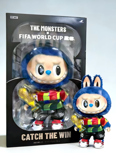 Prévente Authentique POPMART the MONSTERS X FIFAS WORLDD CUPP CATCH the WIN Série de figurines d'action Boîte mystère Labubu Pendentif en vinyle et peluche - Product Image 1