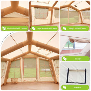 Tentes gonflables imperméables 4 saisons de 8,0 mètres carrés pour <span class=keywords><strong>2</strong></span>/4/6/8 personnes, faciles à installer, avec cheminée - Product Image 5