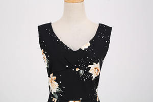 Robe vintage pour femmes des années 1950 et 1960, robe d'été florale <span class=keywords><strong>rockabilly</strong></span> rétro, robe swing <span class=keywords><strong>rockabilly</strong></span>, robe de <span class=keywords><strong>danse</strong></span> pin-up en coton, robe circulaire - Product Image 4