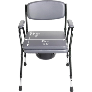 <b>Padded</b> Commode <b>Chair</b> with Portable Toilet (2 in 1), Toilet <b>Chair</b> for Seniors, Commode <b>Chair</b>, Toilet Lift <b>Chair</b> for the Elderly - Product Image 2