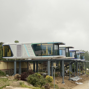 Personalizzare casa galleggiante all'aperto prefabbricata contenitore modulare <span class=keywords><strong>2</strong></span> camere capsula camera con cucina e bagno - Product Image 4